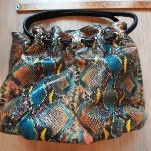 Snakeskin leather purse Chez Fine Leather Goods